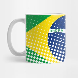 Flag Of Brazil With Halftone Effect Mug